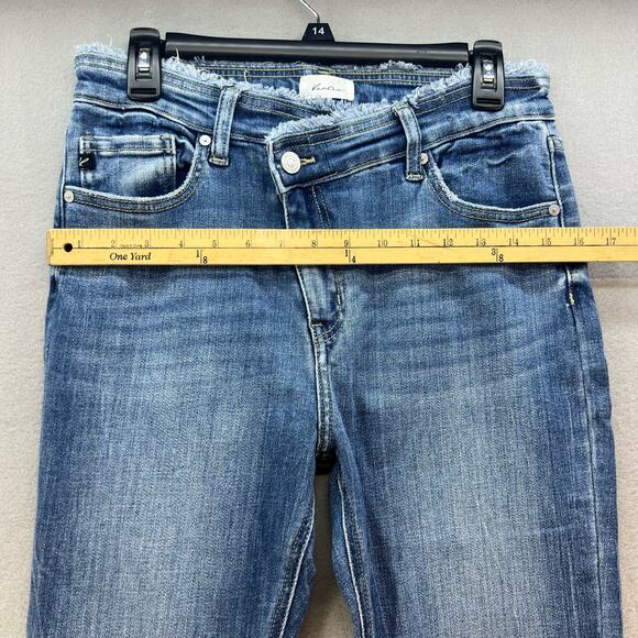 Kancan Jeans Women's 9/28 Blue Geneva High Rise Ankle Skinny Preppy Normcore - Picture 3 of 14